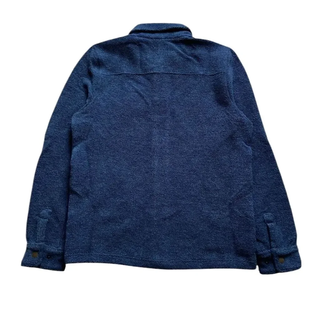 NWT Prana IncrediWool Overshirt Stormy Night Heather Jacket Blue Grey XL Slim